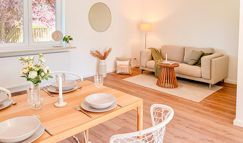 Modernized semi-detached house with a heat pump, garden, and full basement.