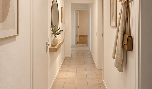 Spacious 4.5-room apartment | 92 m² | New kitchen and bathroom | 2 balconies | Garage.