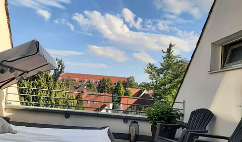Dachterrassenluxus (24 qm Fläche) in Augsburg Kriegshaber mit Maisonette. Ruhig und toller Blick!