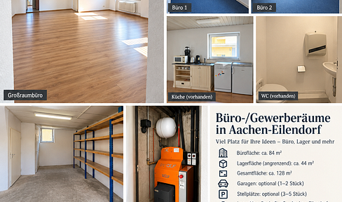 Büro- und Lagerraum in bester Lage in Aachen, Eilendorf zu vermieten