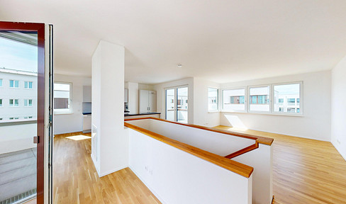 High-quality, 5-room maisonette apartment with a balcony and underfloor heating (M2 W68) in Basdorf.
