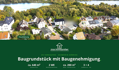 Baugrundstück mit Baugenehmigung für ein Wohnhaus mit 2 WE - für den Käufer provisionsfrei