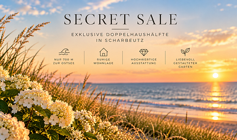 SECRET SALE | SCHARBEUTZ: Only 700 meters from the Baltic Sea – Sea views and a quiet residential location.