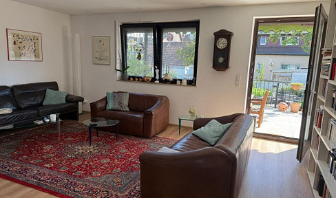 3.5-room apartment in KA-Grötzingen with a large south-facing terrace and garden views.