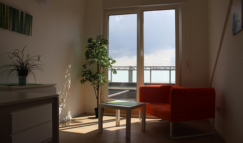 2-Zimmer-Apartment mit Dachterrasse, teilmöbliert