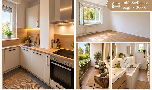 Renovated apartment for sale in Berlin-Mariendorf – attractive 2-room apartment with balcony and parking space.