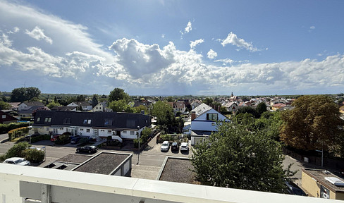 Sunny 2-room apartment with panoramic balcony and fitted kitchen, located in Worms-Abenheim.