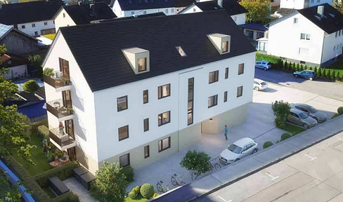 Erstbezug! Moderne 2-Zimmer-Wohnung (41,33m²) mit Südbalkon, EBK