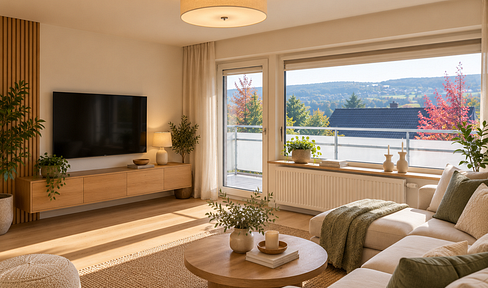Modern 3.5-room apartment with a balcony and beautiful views in Pforzheim.
