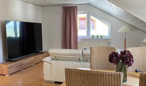 Furnished accommodation in a modern setting with stunning views, also suitable for shared living arrangements.