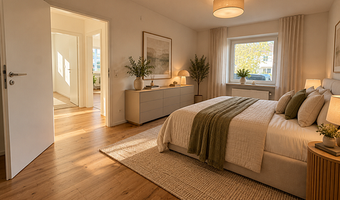 FEE-FREE | Comfortable living with only 3 steps – 3 rooms, southwest-facing balcony, and parking space.