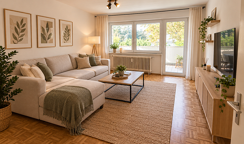 Newly renovated 3-room apartment with a sunny balcony.