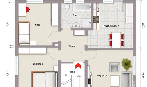 3-room apartment with balcony in Rastatt.