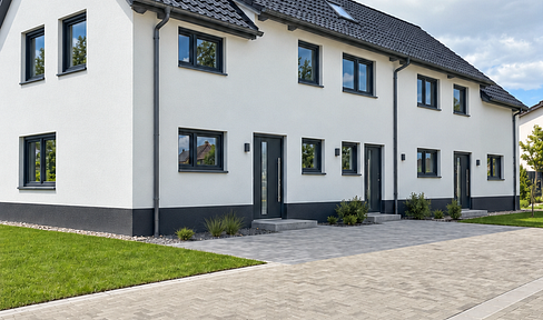Terraced house in Gadenstedt, new construction according to KfW 55 energy efficiency standard.