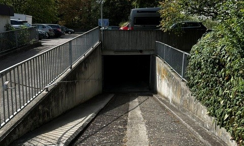 Underground parking space in Staufen, Baden-Württemberg.