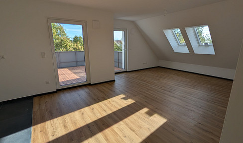 Luxury penthouse apartment with a rooftop terrace and unobstructed views – available for the first time in Erlangen-Büchenbach.