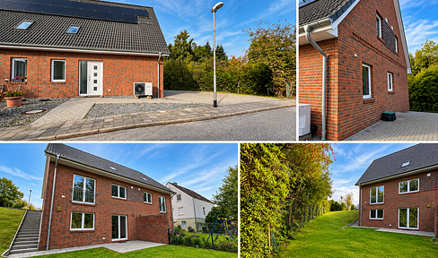 Modern semi-detached house in Bad Malente – with garden, heat pump, and solar panels.
