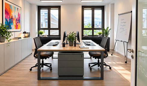 Individual office space, attractive office room, 30 square meters - Prime location in Sendling – Fiber optic connection – Elevator – Parking spaces.