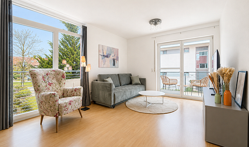 Möblierte 2-Zimmer-EG-Wohnung mit Balkon am Bodensee in Wasserburg