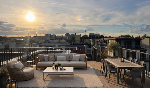 Penthouse with a rooftop terrace.