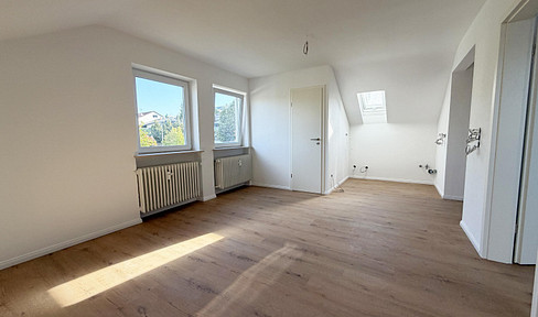 Completely renovated 2-room attic apartment with parking space in Oberstenfeld.