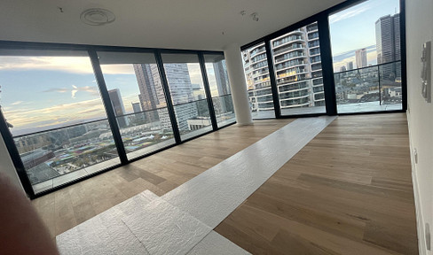 Exkl. 3-room apartment Eden Tower, gym, roof-top terrace, skyline panorama, v. privat