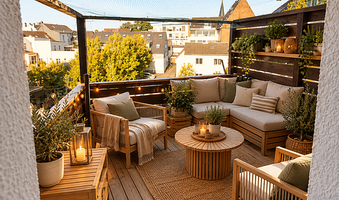 2-room apartment in a historic building with a balcony, located in a central area of Solingen-Ohligs.
