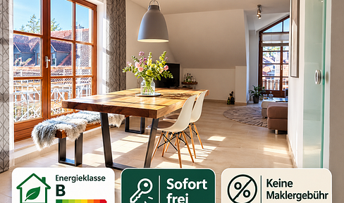 Exklusive Dachgeschosswohnung – 2 Balkone - 2 Bäder