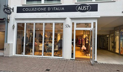 Air-conditioned retail space for rent in the city center of Ahrweiler, located in a pedestrian zone.