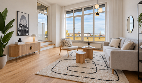 No brokerage fees - Your dream apartment with a rooftop terrace in the heart of Germering.