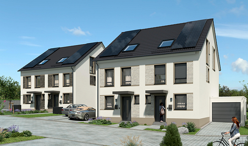 Modern, energy-efficient KfW-40 solid-built house with a garden – Prime location in Saulheim, including solar panels and a heat pump.