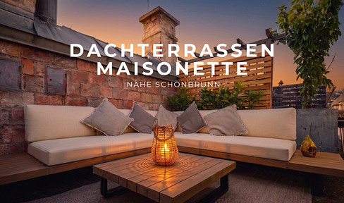 Hochwertig sanierte DG-Maisonette nahe Schönbrunn: Hofseitige Terrasse mit Weitblick, Klimaanlage
