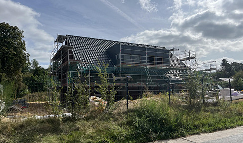 Modern, newly built semi-detached house near the Elbe River.