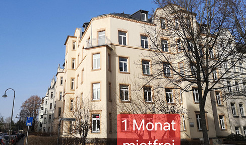 Spacious living on the Kaßberg hill, featuring 6 bright rooms, a modern bathroom, and stunning views that will captivate you.