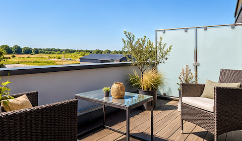 Penthouse Wohnung mit Terrasse - Erdwärme, Aufzug, Stellplatz usw.