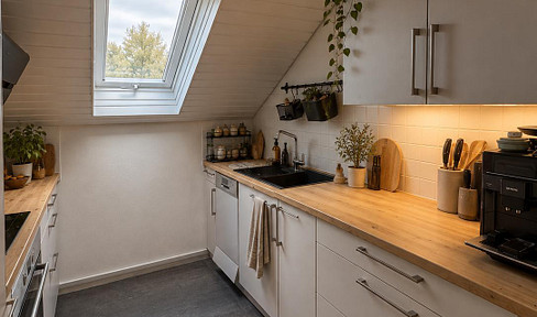 4-room attic apartment with a new kitchen.