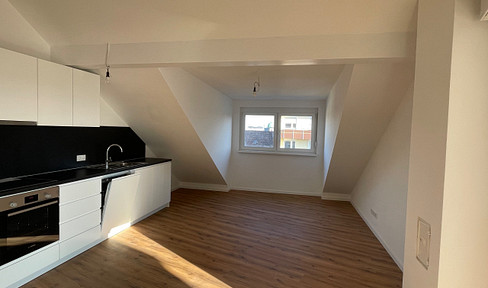 Neubaustandard! Helle 3,5 Zi.-DG-Whg. mit Balkon, Klimaanlage und Burgblick.