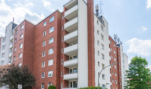 Furnished 2.5-room apartment with a terrace and garden in the Lokstedt district of Hamburg.