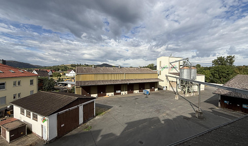 Gewerbeimmobilie mit Lagerflächen, Bürogebäude und großzügigem Betriebsgelände
