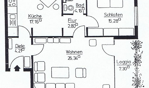 2-room apartment in Wi-Delkenheim.