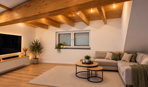 ZWEI EXKLUSIVE DACHGESCHOSSWOHNUNGEN - 2 und 3 Zimmer – KOMPLETT NEU AUSGEBAUT & MODERN AUSGESTATTET