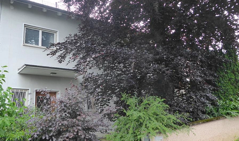 Best alpine views in the peaceful village of Oberbeuren: This spacious semi-detached house offers 216 m² of living space, a large south-facing garden, and a fireplace.
