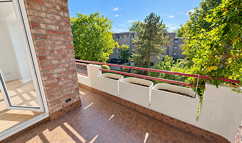 Morgenkaffee auf dem Balkon, Abendessen aus der eigenen Küche: 2-Zimmer-Wohnung in Münster