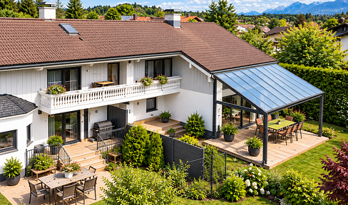 Provisionsfrei: 261 m² Doppelhaushälfte mit Loft-Charakter, Doppelgarage und Südwest-Terrasse