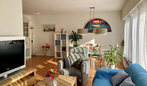 Fully furnished 3-room apartment with 2 bedrooms and a living room.