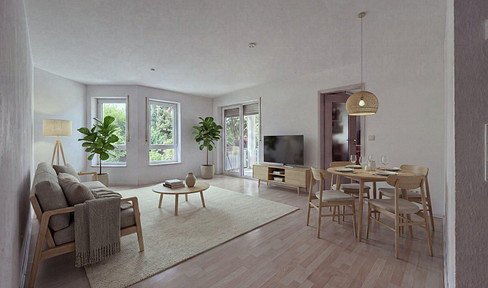 Helle 3-Zimmer-Erdgeschosswohnung mit Terrasse, Garten und Fußbodenheizung, Stellplätze optional