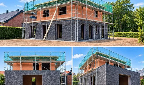 Detached house, living space 145 m², new construction in Nienhagen, located on the edge of a field.