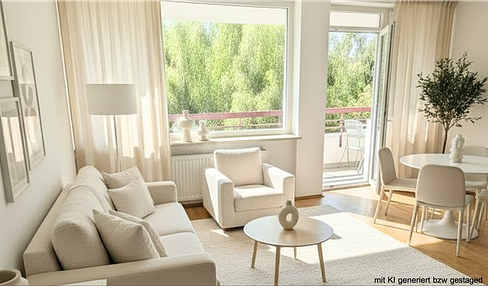 Bezugsfreie modernisierte 3 Zimmer Whg mit Westbalkon, Lift & TG in Bogenhausen – ohne Provision