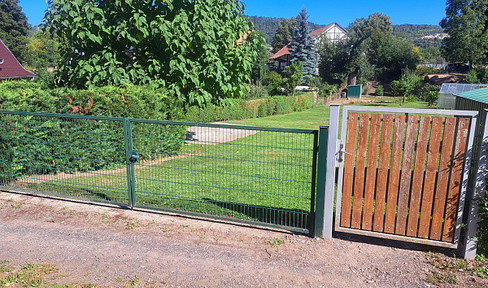 Beautiful garden plot with a tiny house.