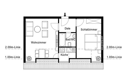 Helle 2-Zimmer Dachgeschosswohnung in Karlsfeld bei München